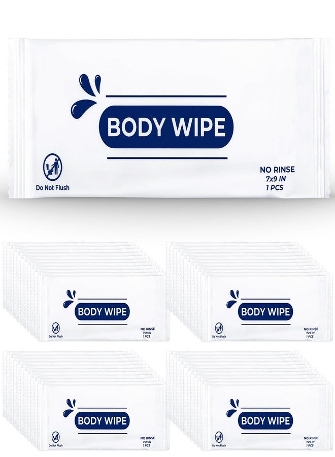 Cptoion 200pcs Body Wet Wipes Individually Wrapped, Wet Wipe with Aloe, Hand Wipe for Travel Gym Camping, Adults Bathing No Rinse - Image 1